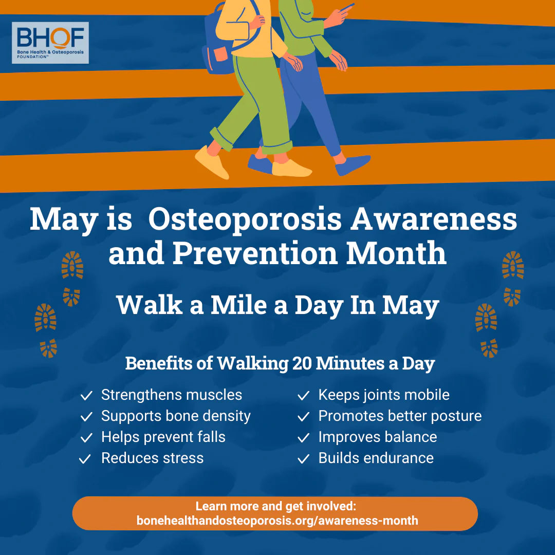 BHOF’s programs in May for National Osteoporosis Awareness and Prevention Month