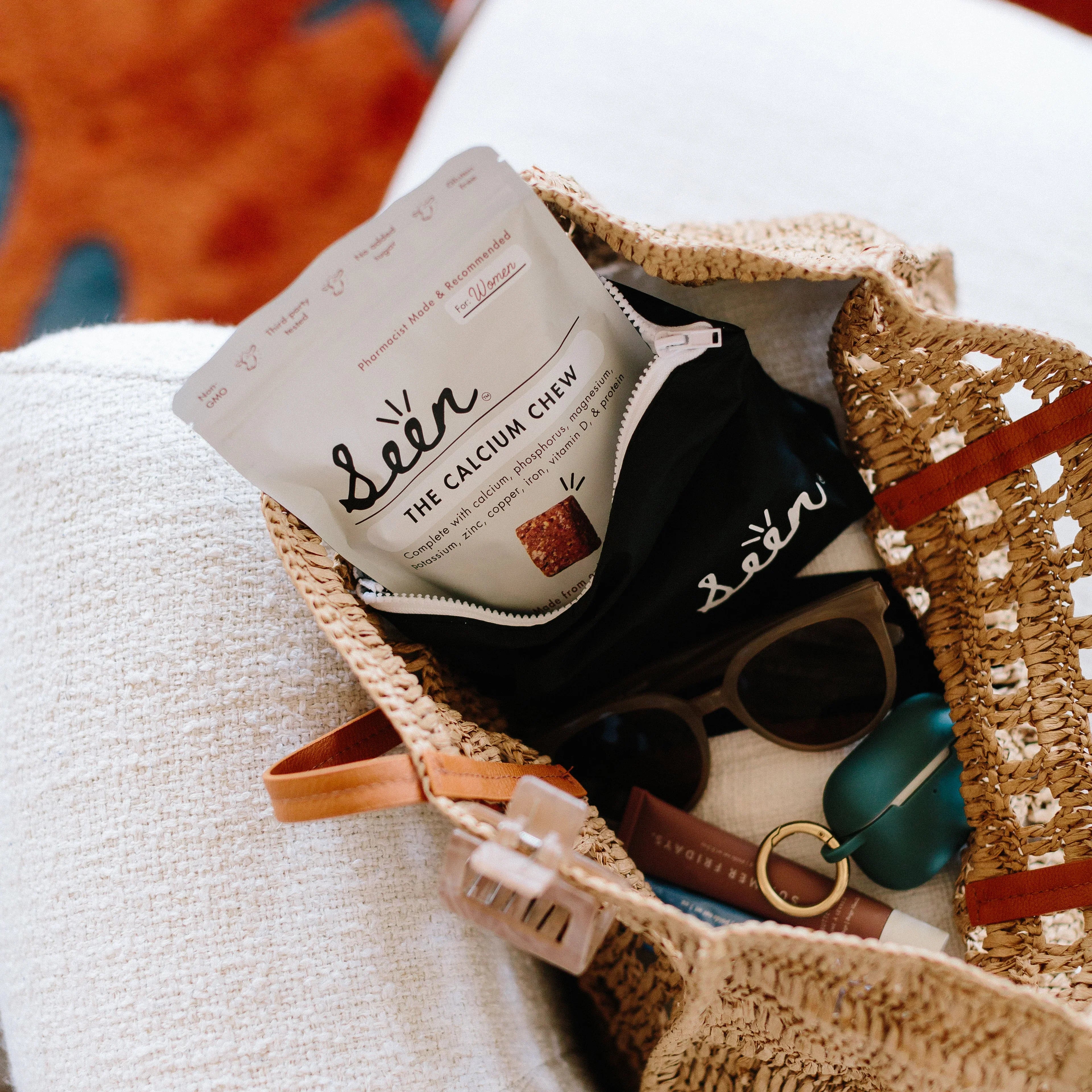 Seen chews inside purse